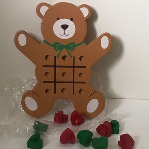 Tic Tac Toe Bear toy heart
